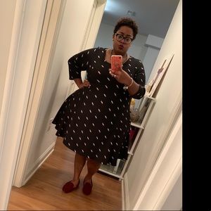 Ashley Nell Tipton Lipstick Print Dress